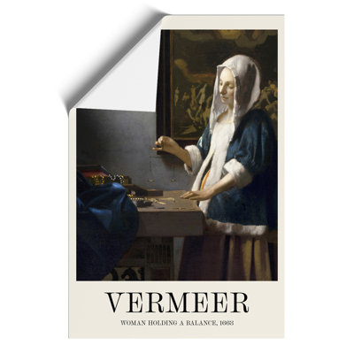 Woman Holding A Balance by Johannes Vermeer - No Frame Painting