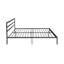 Structure de lit en métal gris anthracite pour grand lit - Design moderne, structure solide, silencieuse, facile à installer, option de rangement sous le sommier, aucun sommier requis, convient au matelas d'une épaisseur de 8 po ou plus, charge de 600 lb