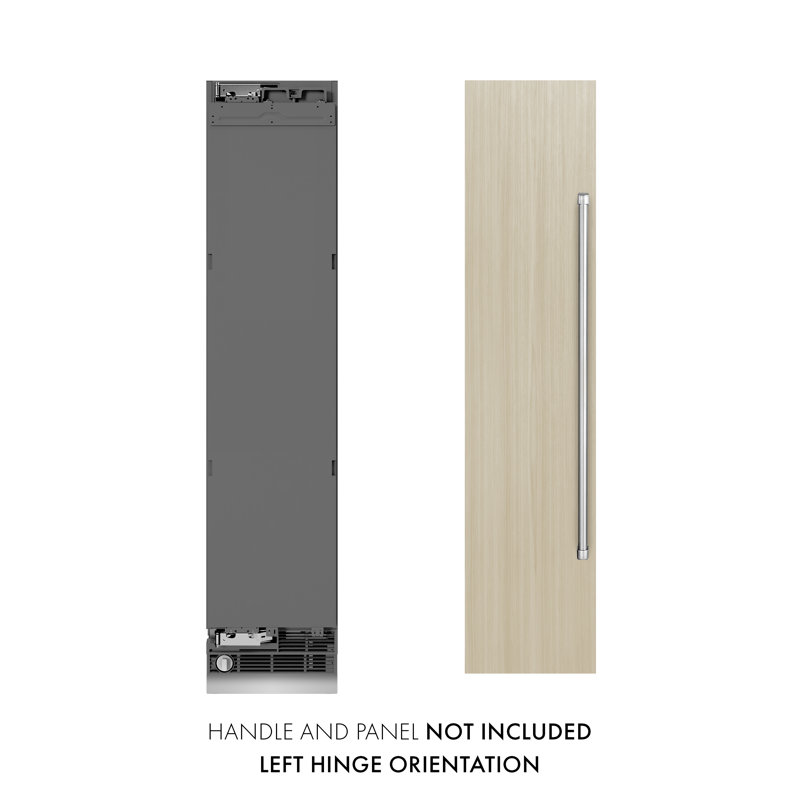 ZLINE 18 in. 8.6 cu. ft. Panel Ready Left Hinge Column Freezer with Graphite Gray Interior, Right