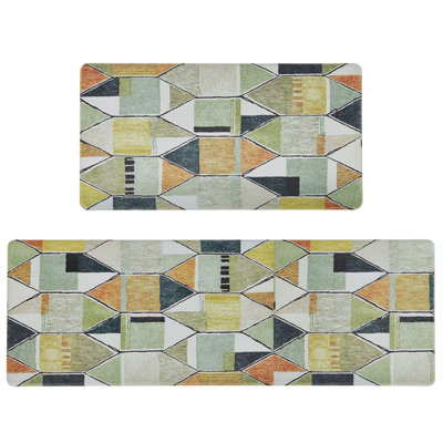 Tapis de cuisine antidérapant et antidérapant pour tapis de sol 2 pièces