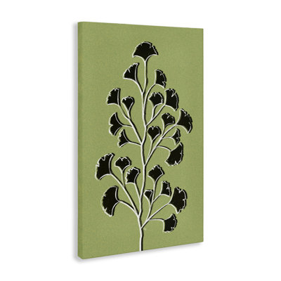 Lime Gingko Sprig Canvas, design by Martina Pavlova