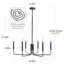Luminaire pour îlot de cuisine de style lustre rustique classique / traditionnel à 6 lumières à intensité variable Roxsanne-235198253-208132944
