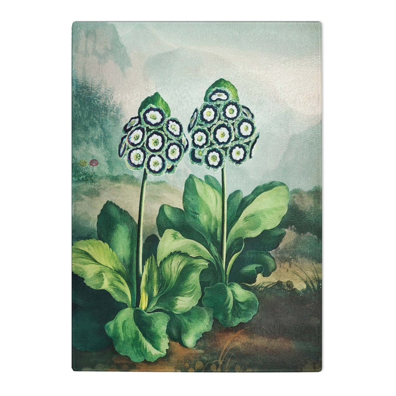 Tempered Glass Bears Ear Plant by R.J. Thornton Chopping Board, 39cm W x 28.5cm L