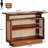 47.24‘’ Farmhouse Caramel Brown Rattan Kitchen Cabinet