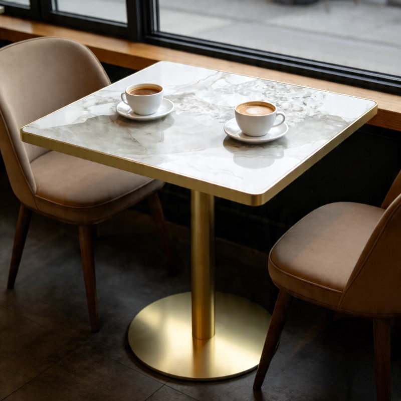 Table bistro 31,5 po Modern Glam, Gold