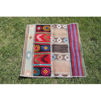 Tapis turc en patchwork fabriqué à la main dans des couleurs vives pour la décoration de la maison et du salon