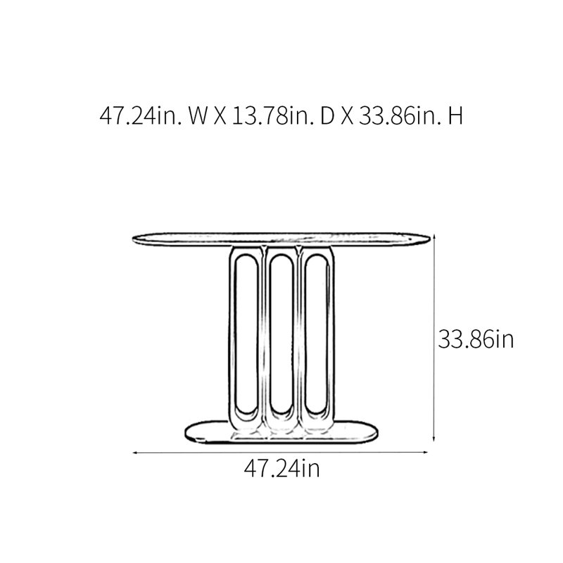 Console Modern Minimalist Art, H 33,86 po x l 47,24 po x P 13,78 po