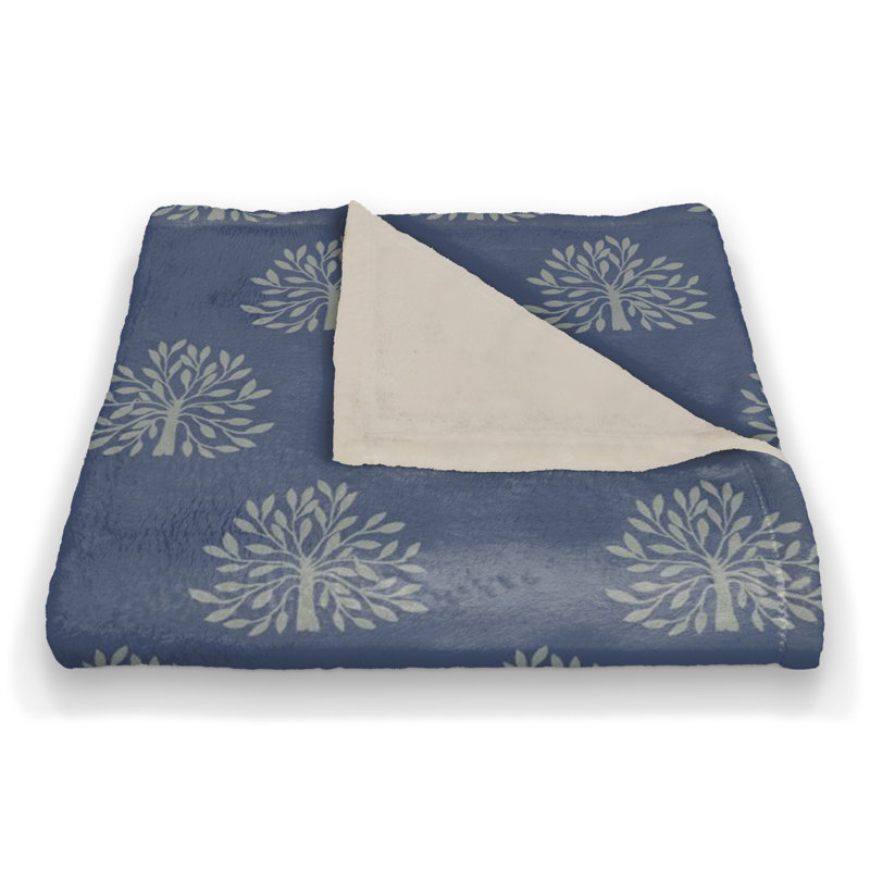 Hand Woven Throw Blanket, Navy