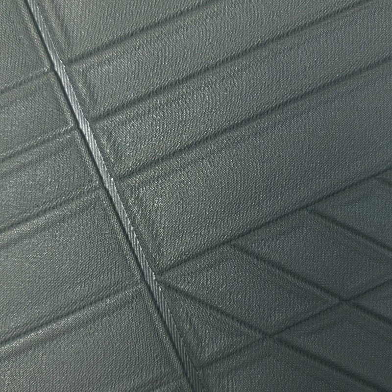 Papier peint hexagonal lourd texturé gris foncé métallique 3D