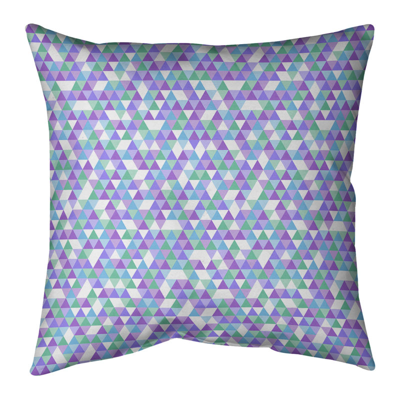 Triangle Throw Pillow, 16" x 16", Polyester/Polyfill, Blue