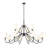 Moniet 12 - Light Steel Dimmable Shaded / Spider Chandelier-1623002484