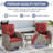 Esquer 5-Pieces Outdoor Wicker Patio Conversation Furniture Set With Rocking & Swivel Chairs And Rectangular Fire Pit Table-1041798102-1041798099