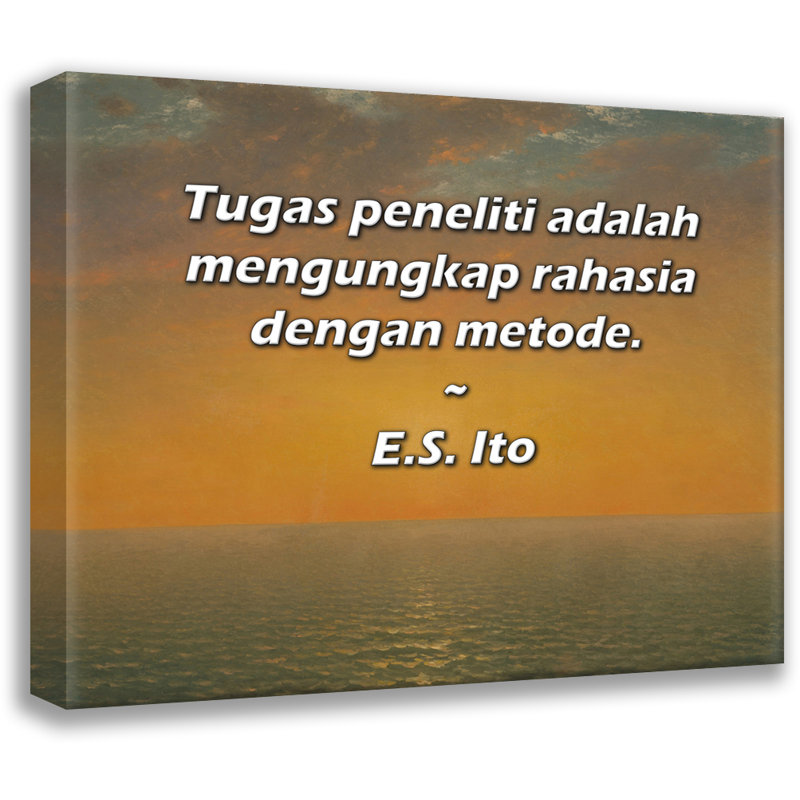 Toile tendue avec toile Trinx par E.S. Ito: «Tugas peneliti adalah mengungkap rahasia dengan me»