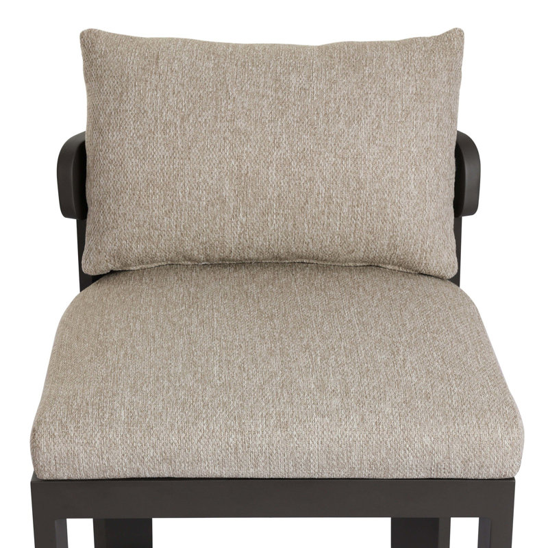 Aarav Outdoor Dining Side Chair, White, Black