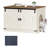 Cat Litter Box Enclosure, Hidden Litter Box Furniture with Removable Dividers, Reversible Entrance Left or Right Side,Cat House, Rustic White and Brown-549862269-570226904