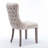 Friedhard Upholstered Wing-Back Dining Chair with Backstitching Nailhead Trim and Solid Wood Legs,Set of 2-189185873