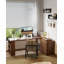 Bureau en L entièrement en bois massif avec armoire de rangement-1952030585