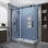 Cabine de douche rectangulaire sans cadre Langham XL l 56 "- P 60" x P 38 "x H 80"