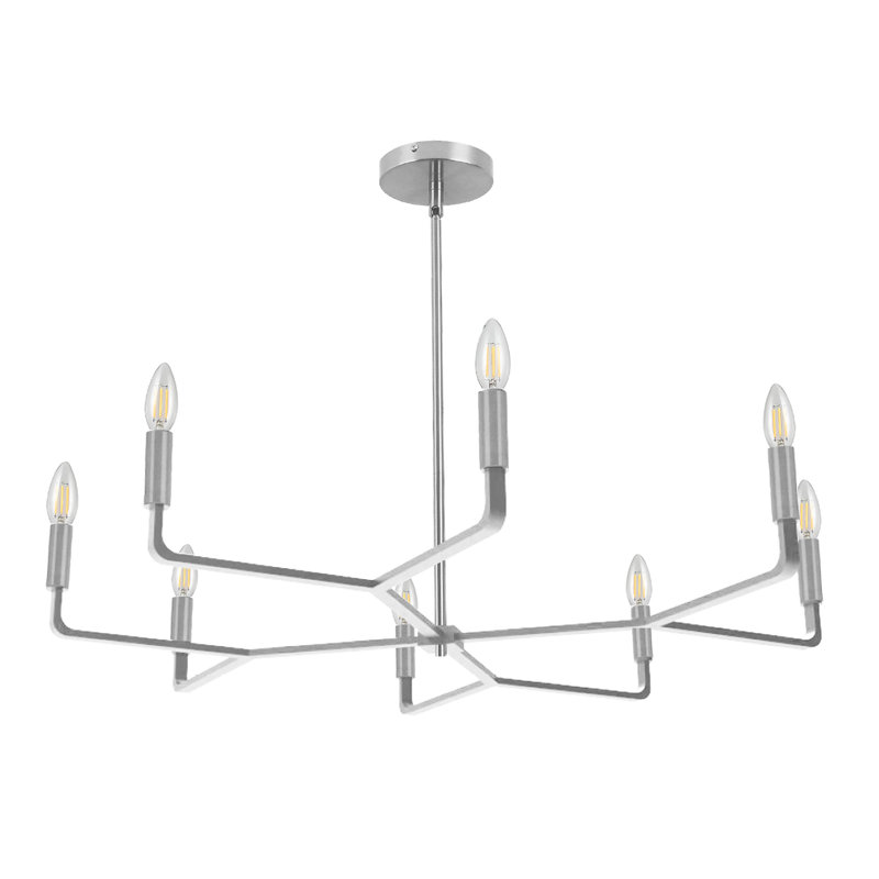 Arkady 8 - Light Dimmable Empire Chandelier, Polished Chrome
