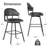 Swivel Upholstered Counter Stool with Metal Frame-1743174713-1743493382