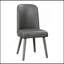 Ensemble de 2 chaises d'appoint rembourrées en chêne gris et gris