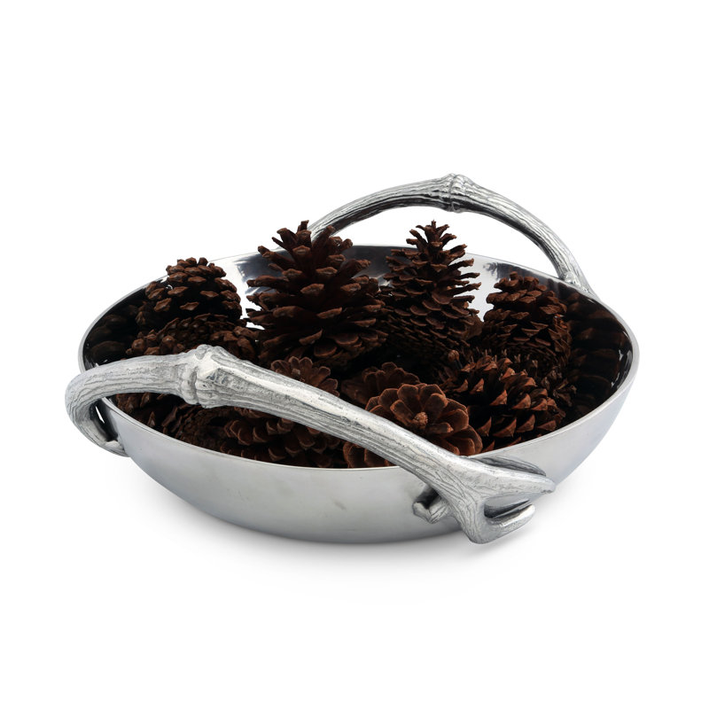 Arthur Court Designs Antler Aluminum Serving Bowl