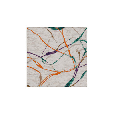 Machine Washable Beige Area Rug
