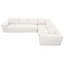 Canapé modulaire de style minimaliste de 129,5 po, ensemble de canapé en chenille infroissable à 6 places pour siège, combinaison libre de 2 PC, ensemble de canapé en forme de L moderne pour le salon, aucun assemblage requis