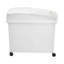 Bac à ingrédients, bac de rangement pour ingrédients d'une capacité de 10,5 gallons, bacs à farine en PP sur roulettes, bac à ingrédients avec tablette blanche et couvercle coulissant, bacs de rangement commerciaux 3 pièces / ensemble