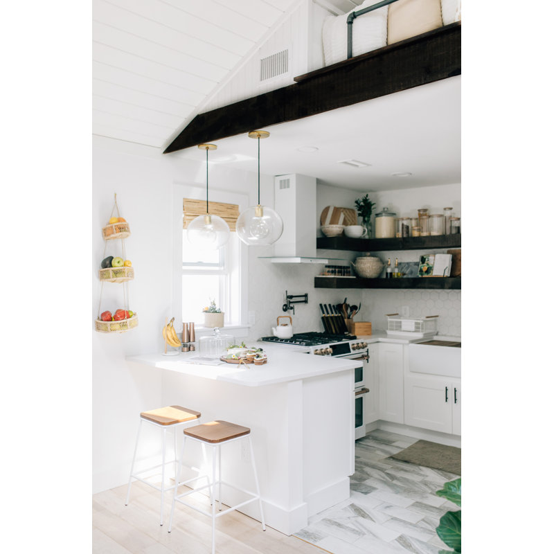 Margot 1 Light Pendant, Aged Brass, 10.5" H x 12.25" W x 12.25" D