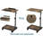 C-shaped Adjustable End Table With Wheels