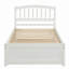 Structure de lit plateforme simple avec lit gigogne-322571258