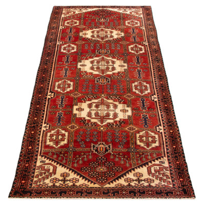 Hand Knotted Andelz Red Wool Rug 3'10" x 10'3"