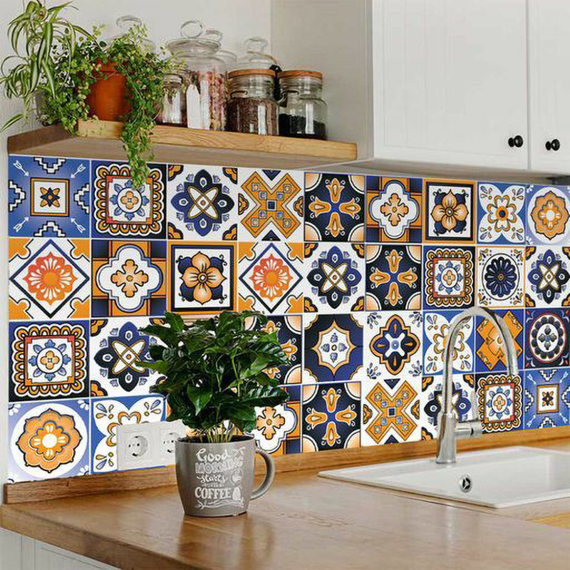 Carreau de mosaïque auto-adhésif en vinyle l 8 po x L 8 po