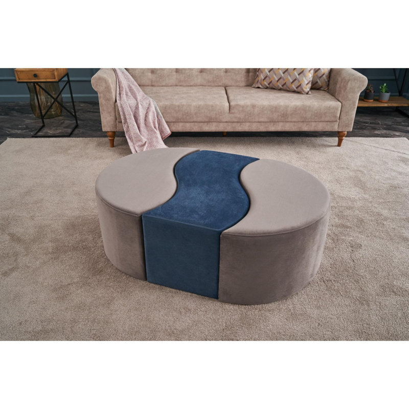 Pouf moderne en velours avec structure en bois, 47,2 po x 15,7 po x 31,5 po | 100% polyester pour plus de confort et de durabilité | Parfait pour les hôtels, les espaces de divertissement et les décors contemporains