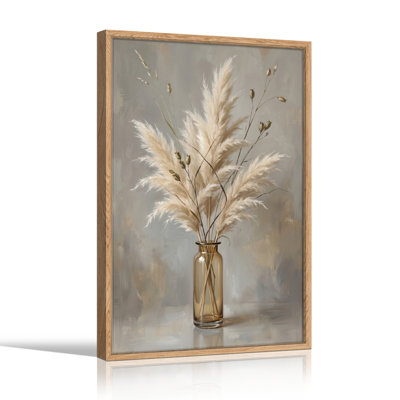 Pampas Grass Canvas Wall Art Set Of 1