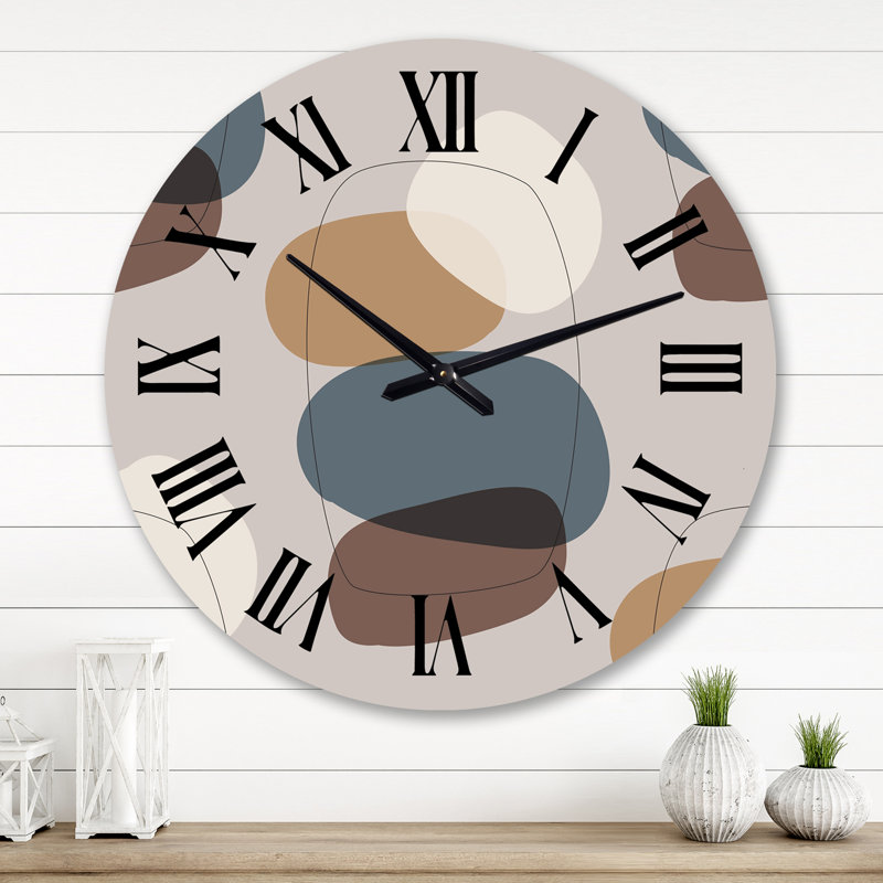 Horloge murale Organic Trendy Retro Designs I, Grand