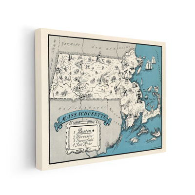 Massachusetts Pictorial Map