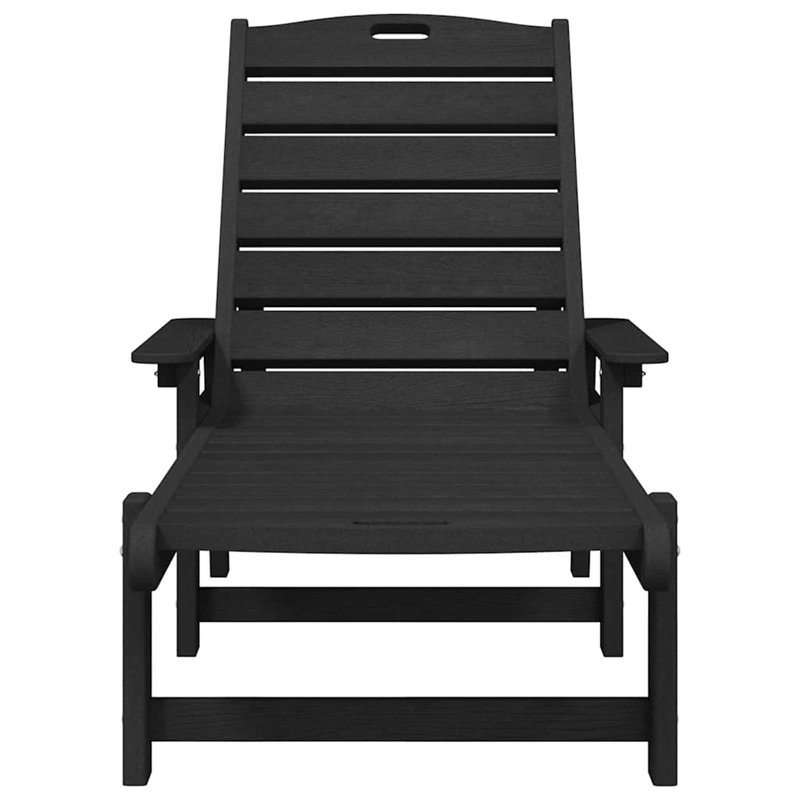 Sun Lounger HDPE, Black