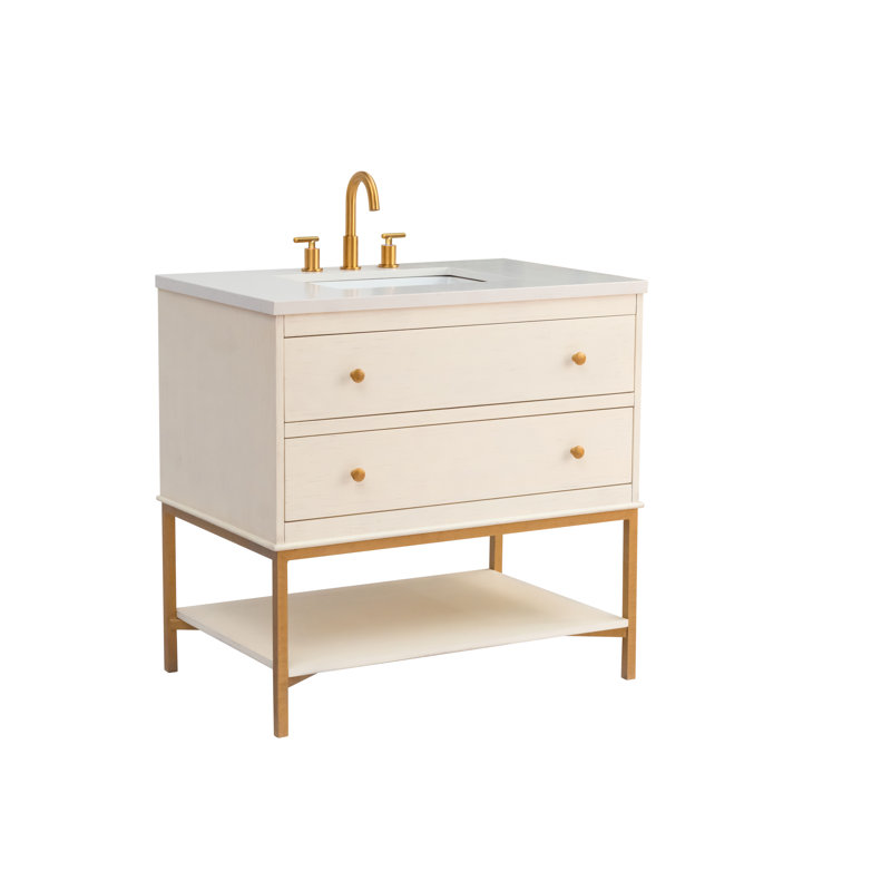 Comptoir de meuble-lavabo autoportant L 36 po Kim