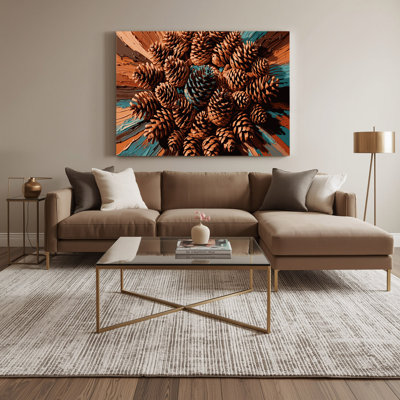 Southwestern Plants Pinecone 180 Brown Canvas Wall Art