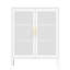 Armoire de rangement en métal blanc, 2 portes réglables, solution réglable, acier laminé à froid, stable pour tout espace, classeur en acier de 45,66 lb, finition blanche, fabrication haute résistance, protège les objets de valeur,