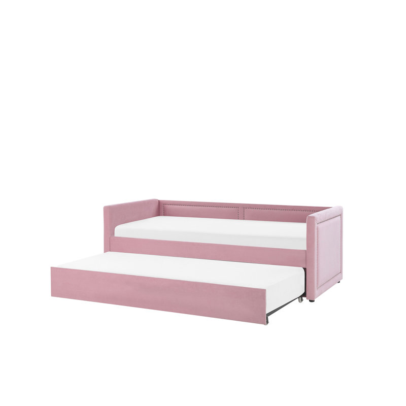 Aloysius Upholstered Velvet Daybed with Trundle Bed
