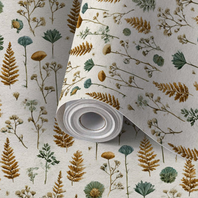 Papier auto-adhésif à peler et coller à motif floral rétro avec histoire naturelle et auto-adhésif 24 po x 118 po (60 x 300 cm)