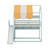 Full Size House Bed With Canopy & Slide, Built-In Bookshelves, Solid Wood Loft Frame-2044690717