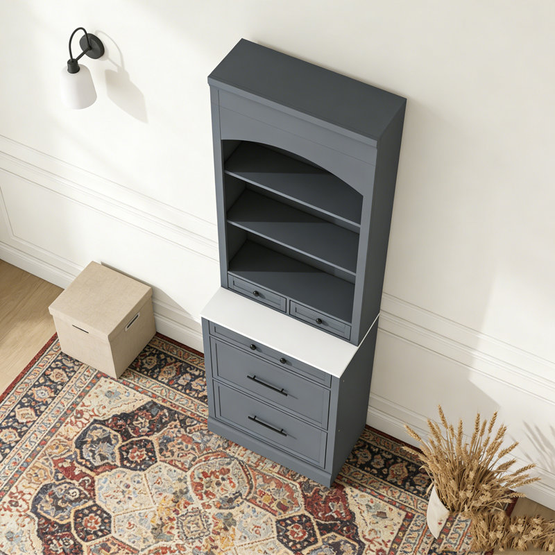Garde-manger moderne de 83,7 pouces de hauteur, Gris