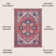 Aailiyah Ornate Large Medallion Machine-Washable Red/Navy Rug
