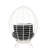 Galzed Black Fabric & White Wicker Patio Lounge Chair