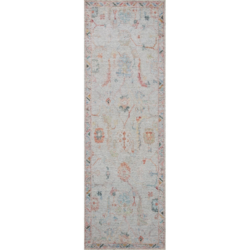 Elysium Blue Synthetic Floral Low Pile Area Rug