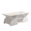 Table basse de coin arrondie avec tablettes ouvertes-1350325341